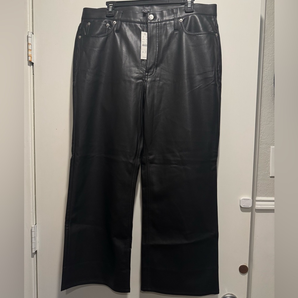 J. Crew Faux Leather Ankle Pants Size 32